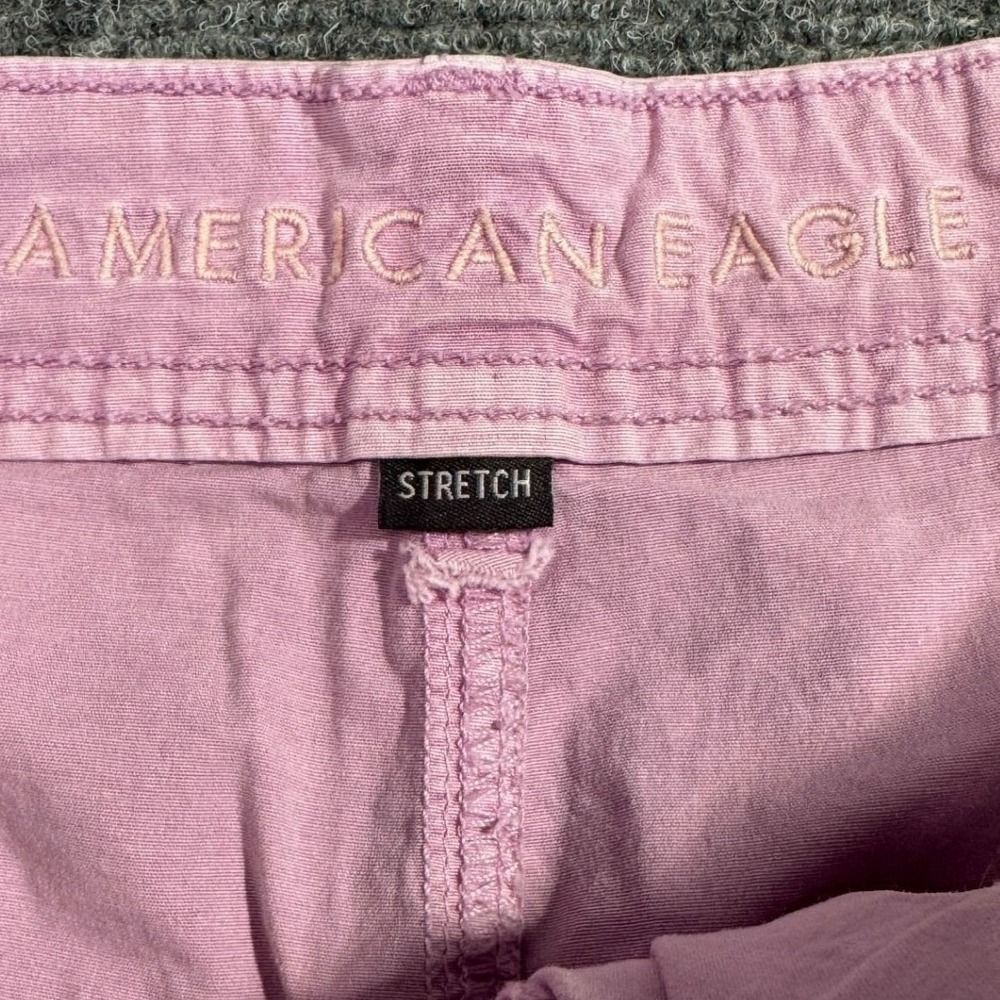 American Eagle Cargo Shorts Pink Raw Hem Utility Gorpcore Boho 2